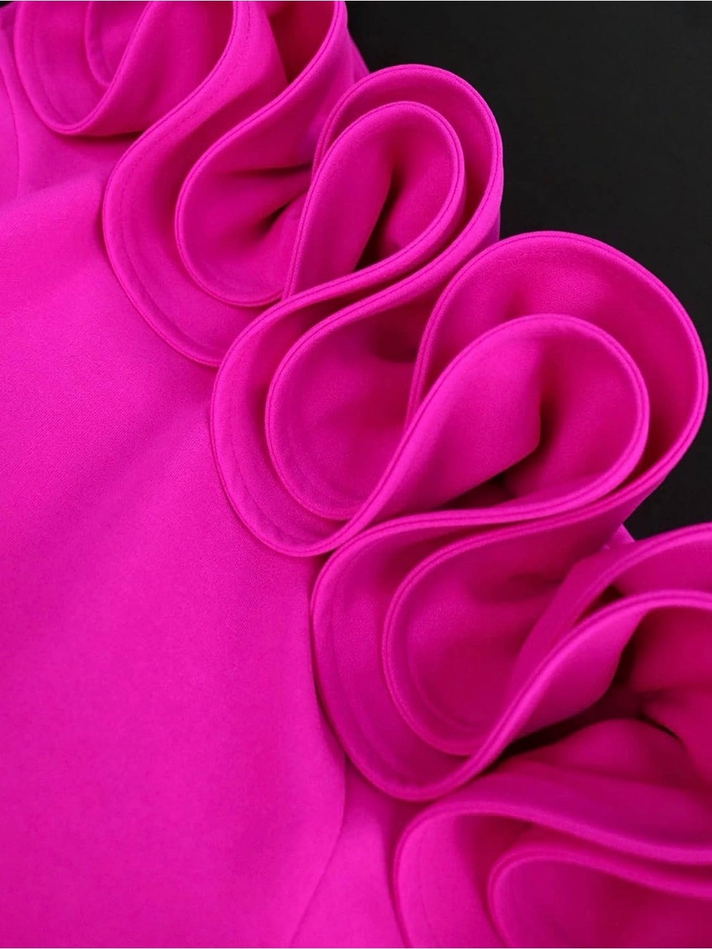 New with tags AOMEI Women's Rose One Shoulder Ruffles Sleeveless Midi Dress - Picture 3 of 8
